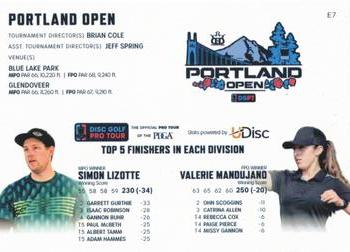 2023 Disc Golf Pro Tour - Event Champions #E7 Portland Open (Simon Lizotte / Valerie Mandujano) Back